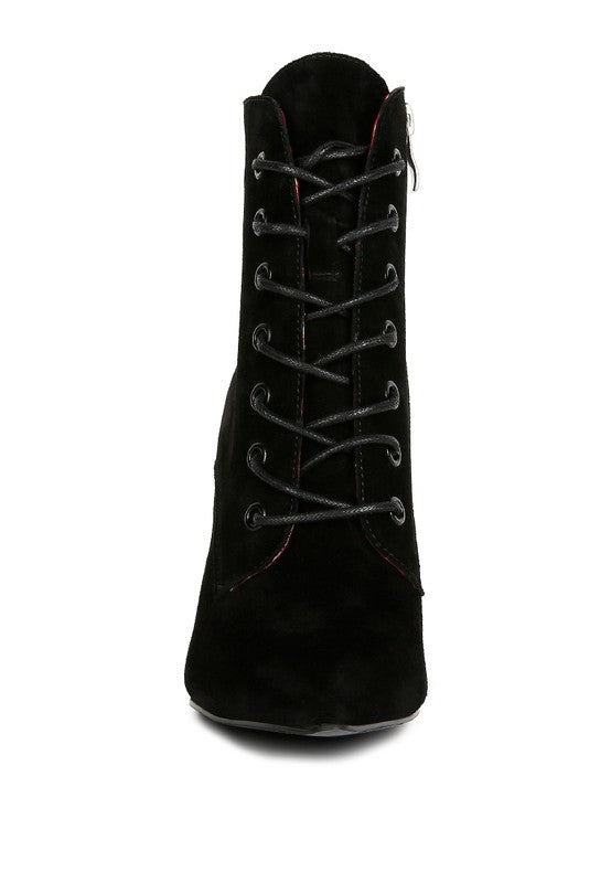 SULFUR Suede Leather Stiletto Ankle Boot - Oh So Boujie