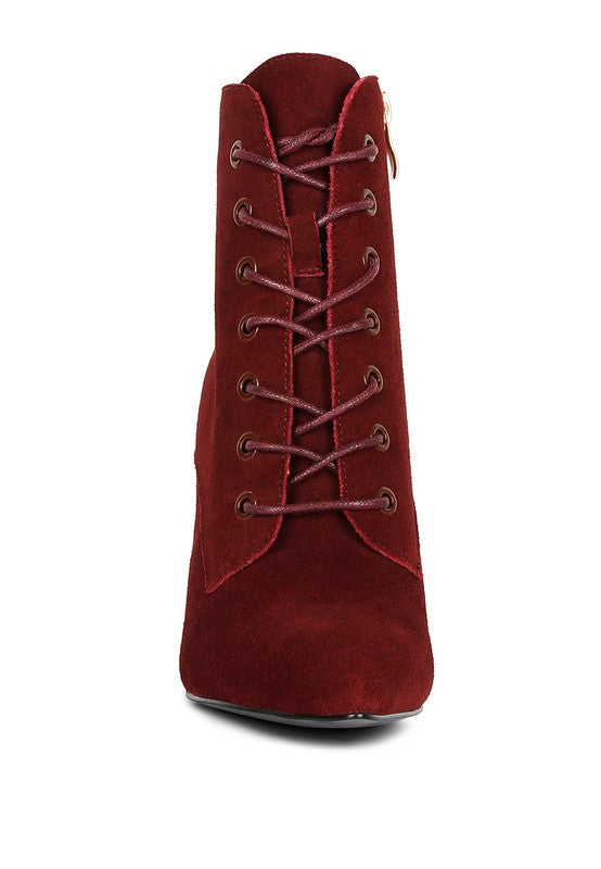 SULFUR Suede Leather Stiletto Ankle Boot - Oh So Boujie