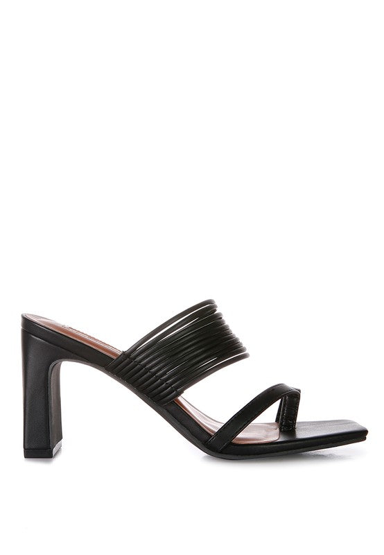 Follow Me Mid Block Heel Sandals - Oh So Boujie