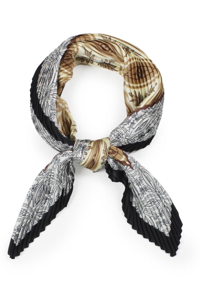 Circle Link Pleated Satin Scarf - Oh So Boujie