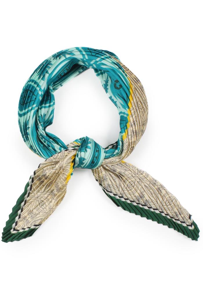 Circle Link Pleated Satin Scarf - Oh So Boujie
