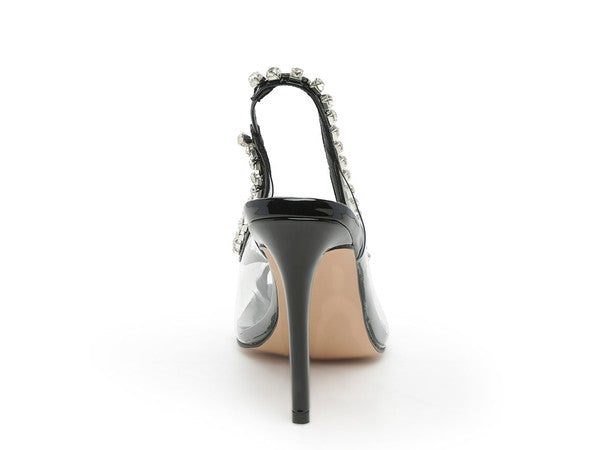 Camarine Clear Stiletto Sling-back - Oh So Boujie