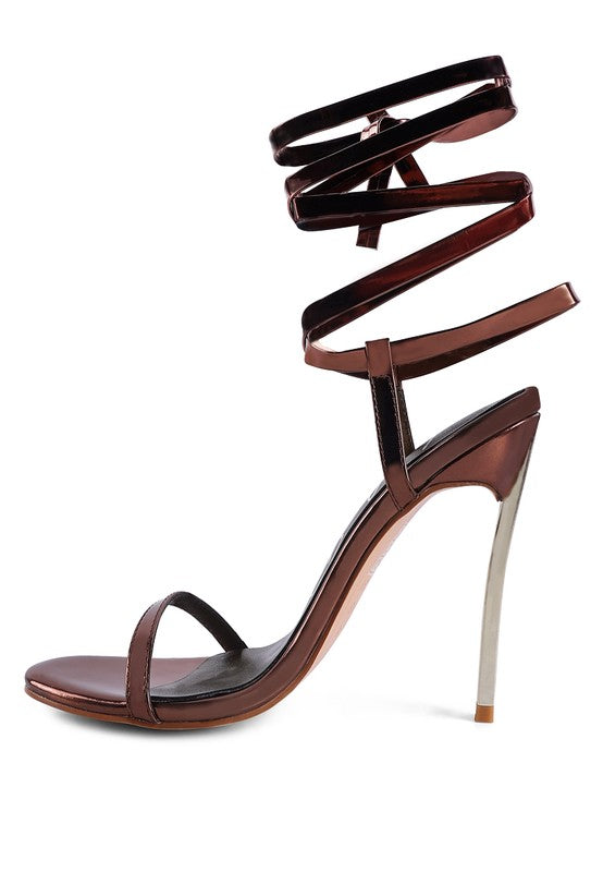 SMACKER STILETTO LACE UP SANDAL - Oh So Boujie