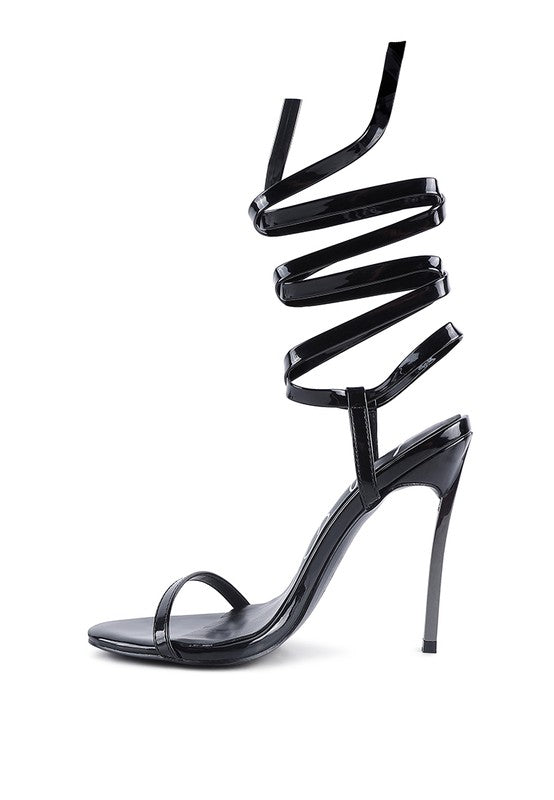 SMACKER STILETTO LACE UP SANDAL - Oh So Boujie