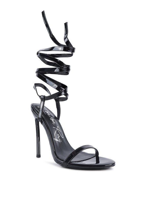 SMACKER STILETTO LACE UP SANDAL - Oh So Boujie