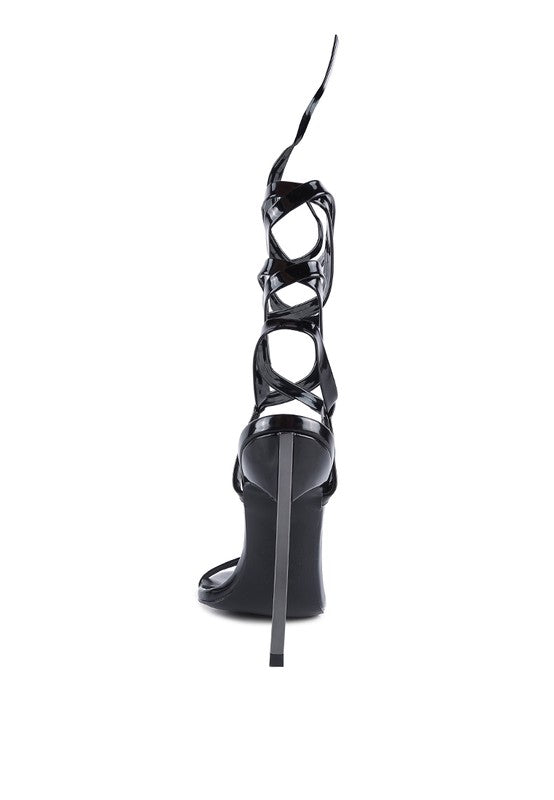 SMACKER STILETTO LACE UP SANDAL - Oh So Boujie