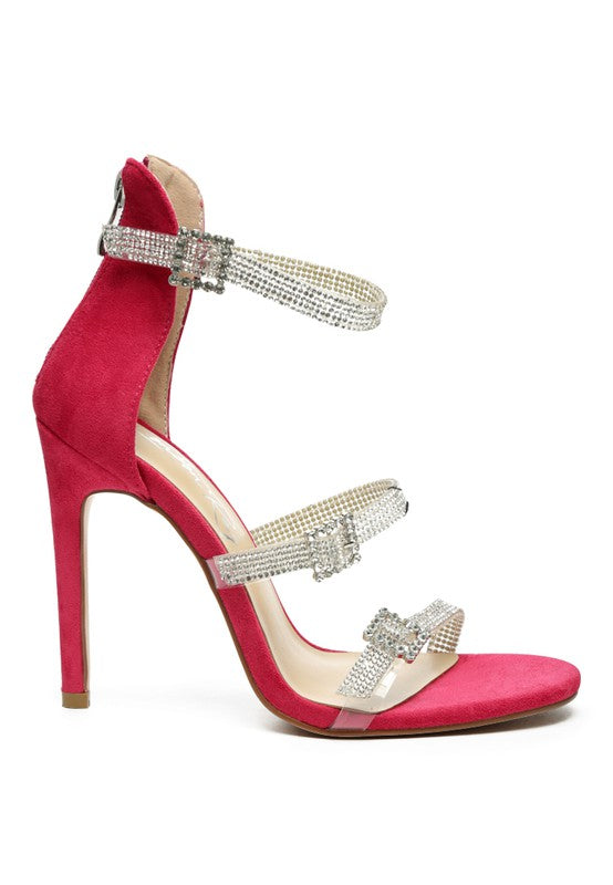 INES BLING STRAP HIGH HEEL SANDALS - Oh So Boujie