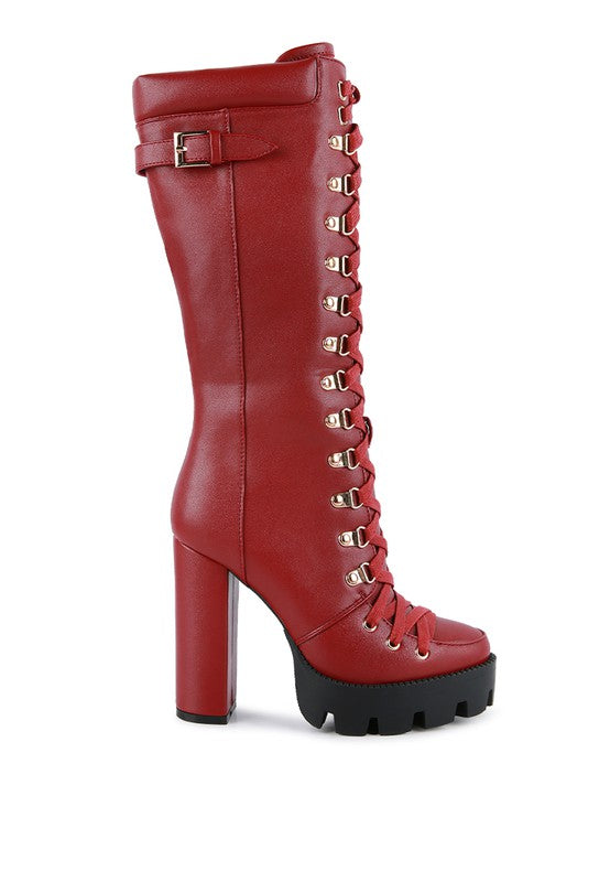 Magnolia Cushion Collared Lace Up Boots - Oh So Boujie