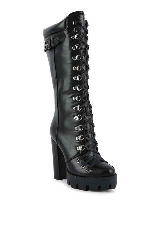 Magnolia Cushion Collared Lace Up Boots - Oh So Boujie