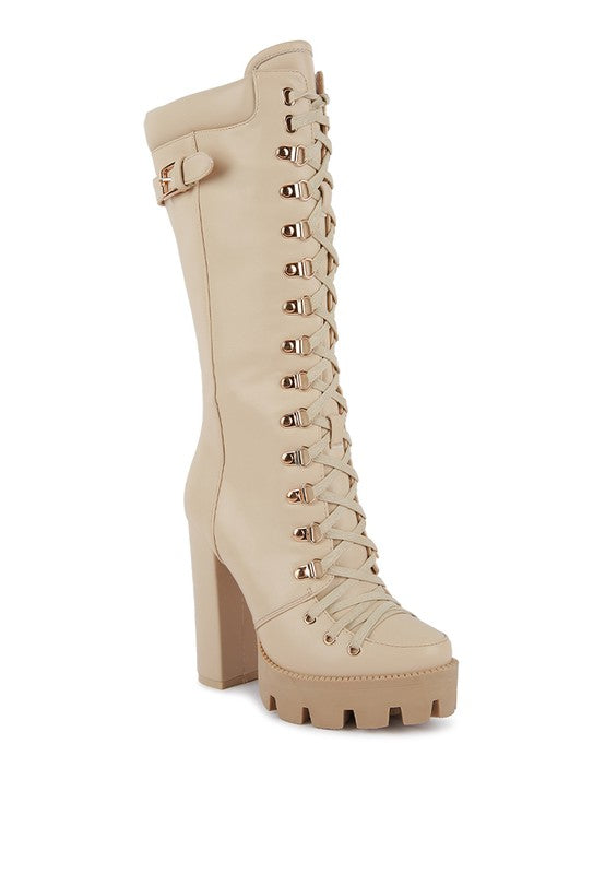 Magnolia Cushion Collared Lace Up Boots - Oh So Boujie