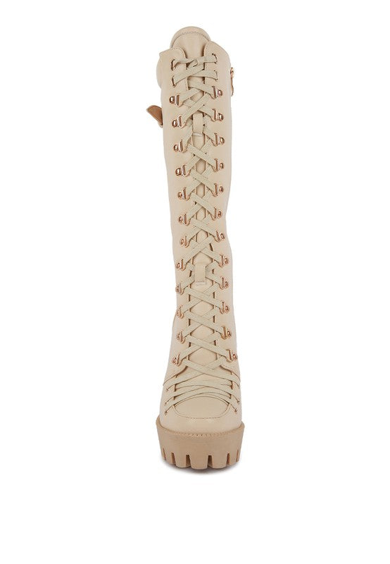 Magnolia Cushion Collared Lace Up Boots - Oh So Boujie