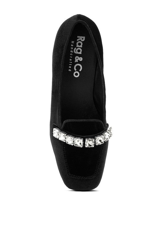 LAMINGTON Handcrafted Velvet Diamante Loafers - Oh So Boujie