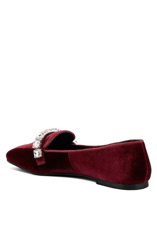 LAMINGTON Handcrafted Velvet Diamante Loafers - Oh So Boujie