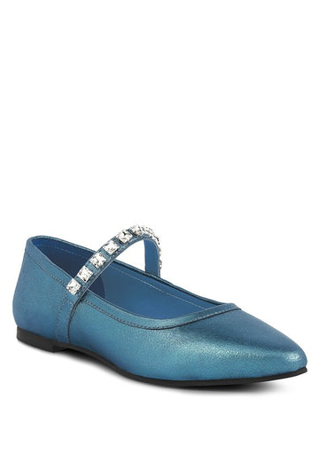 Alverno Metallic Leather Mary Jane Flats - Oh So Boujie