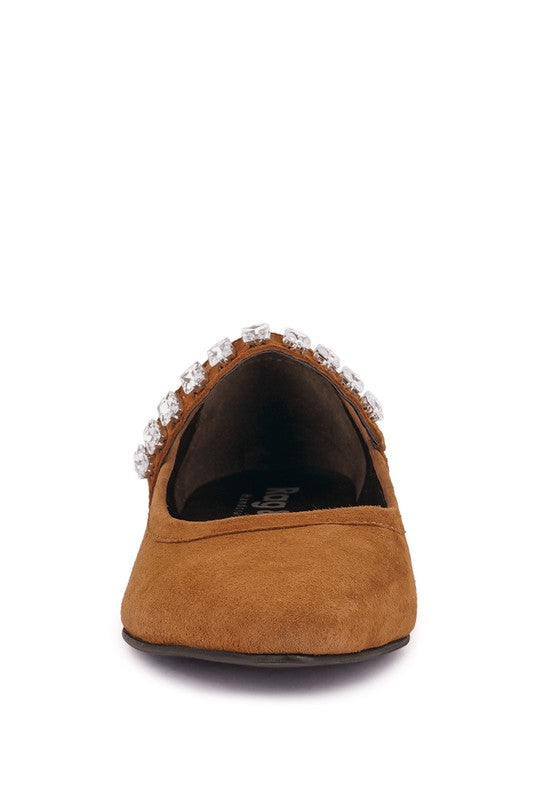 Assisi Fine Suede MaryJane Ballet Flats - Oh So Boujie