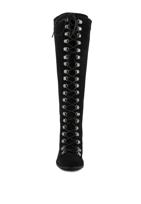 SLEET-SLAY Antique Heeled Calf Boot - Oh So Boujie