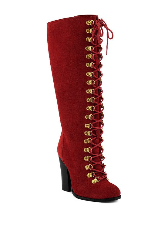 SLEET-SLAY Antique Heeled Calf Boot - Oh So Boujie