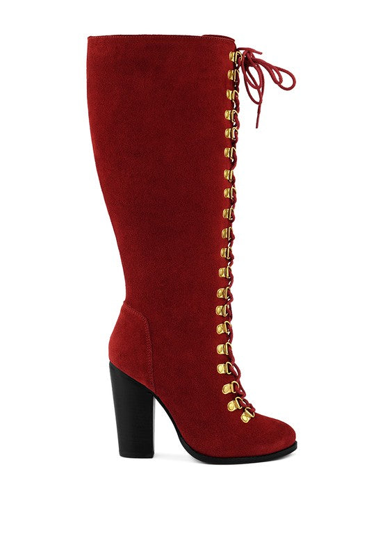 SLEET-SLAY Antique Heeled Calf Boot - Oh So Boujie