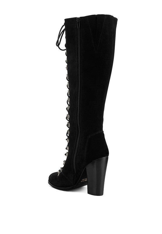 SLEET-SLAY Antique Heeled Calf Boot - Oh So Boujie