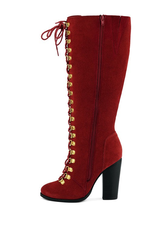 SLEET-SLAY Antique Heeled Calf Boot - Oh So Boujie