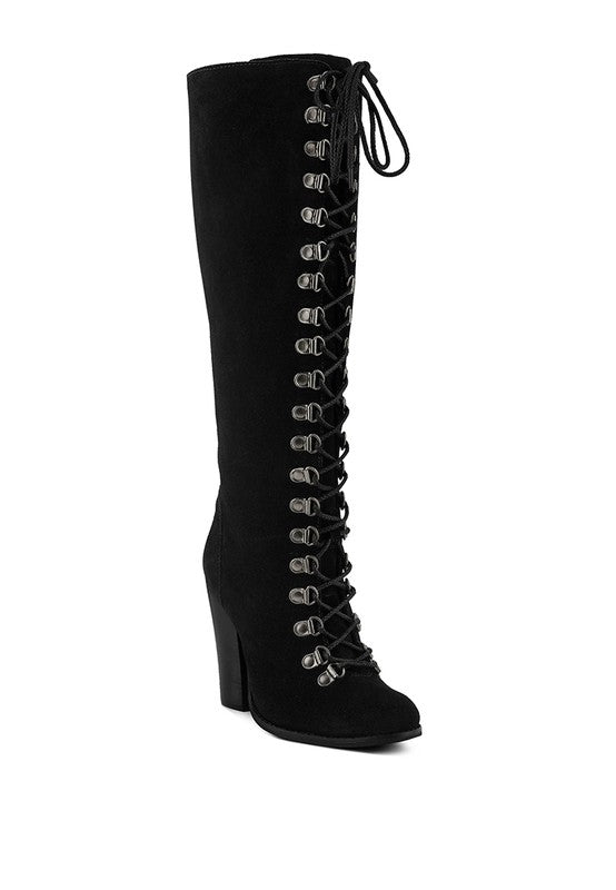 SLEET-SLAY Antique Heeled Calf Boot - Oh So Boujie