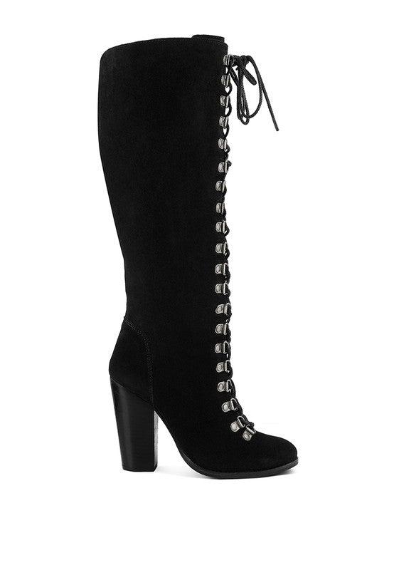 SLEET-SLAY Antique Heeled Calf Boot - Oh So Boujie