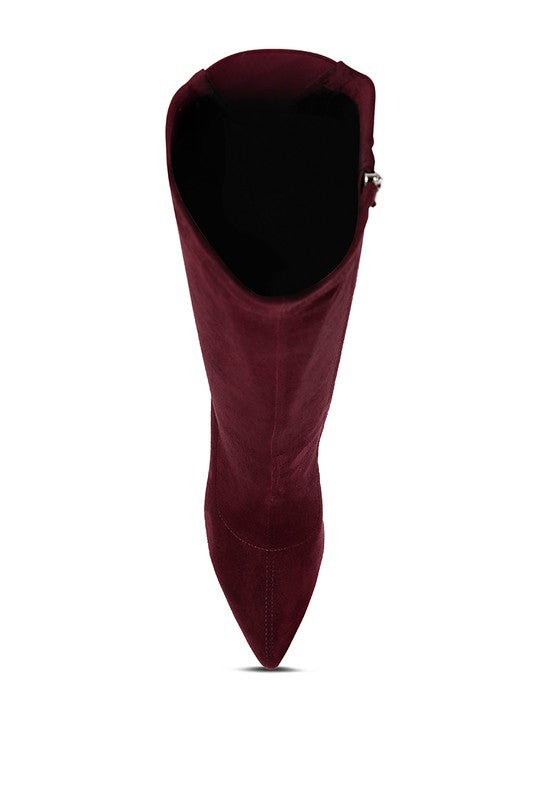 Gladol Calf Pointed Flat Boots - Oh So Boujie