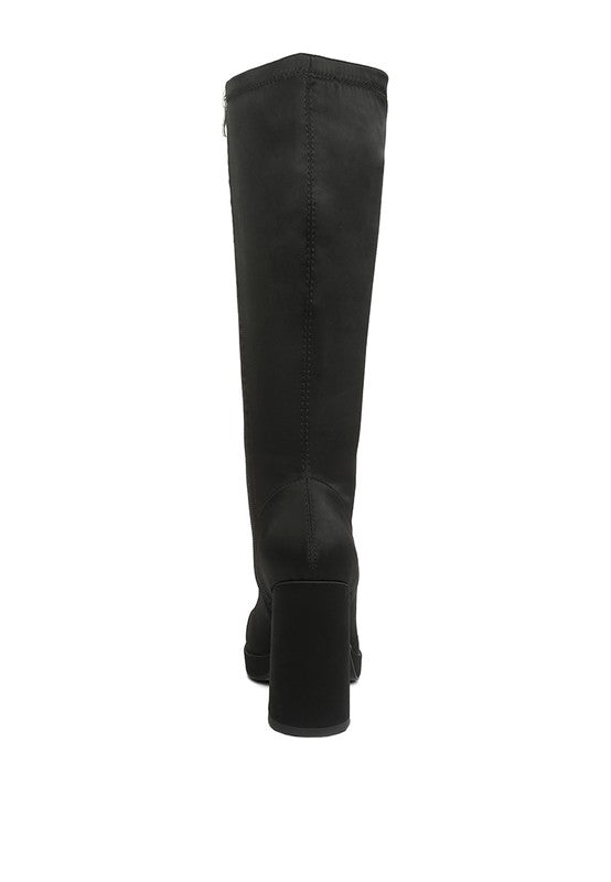 PRESTO Stretchable Satin Long Boot - Oh So Boujie