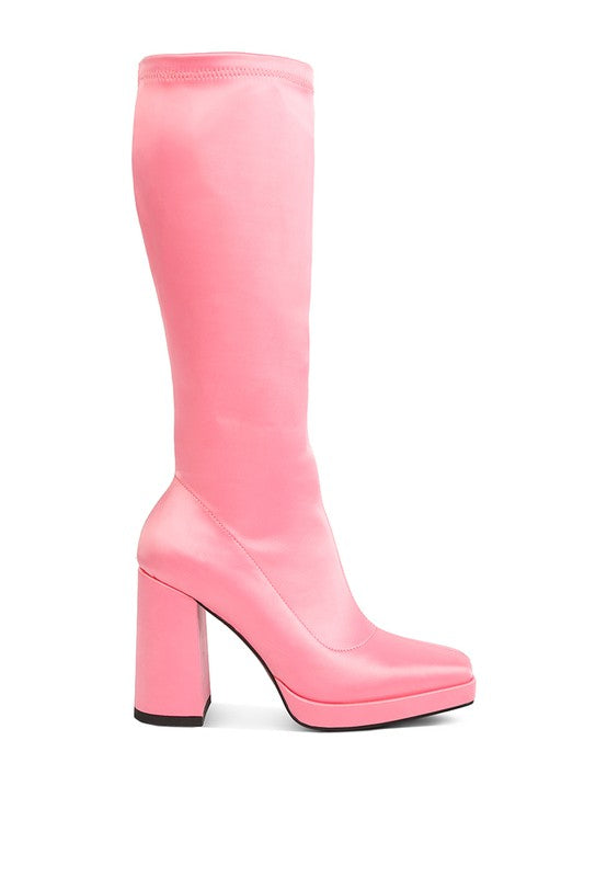 PRESTO Stretchable Satin Long Boot - Oh So Boujie