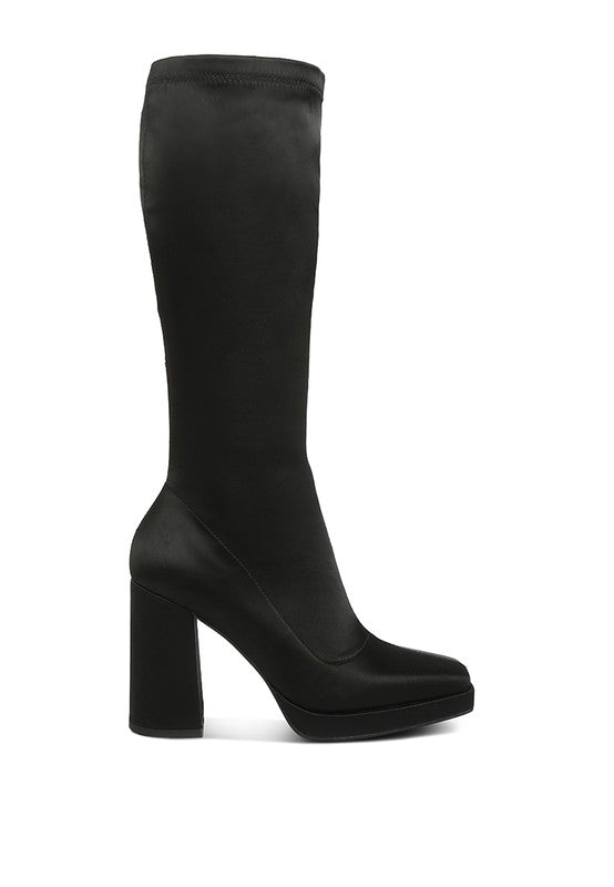 PRESTO Stretchable Satin Long Boot - Oh So Boujie