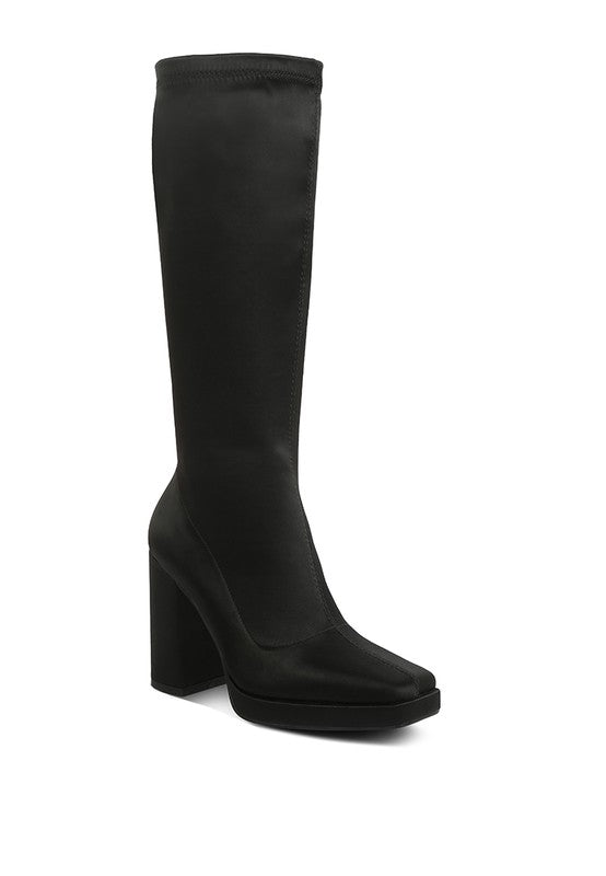 PRESTO Stretchable Satin Long Boot - Oh So Boujie