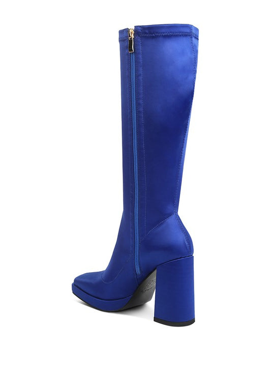 PRESTO Stretchable Satin Long Boot - Oh So Boujie