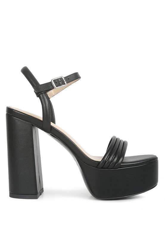 Cruella Block Heel Platform Sandals - Oh So Boujie