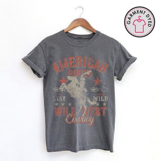 American Rodeo Dyed Graphic T - Oh So Boujie