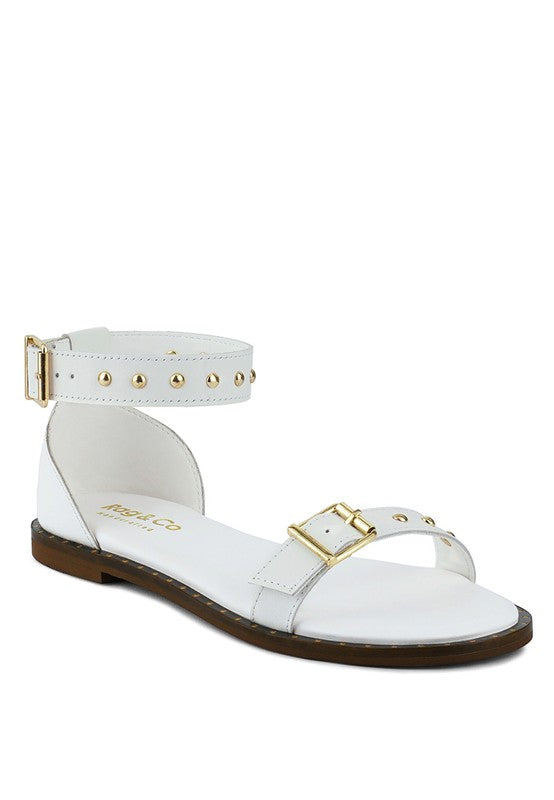 ROSEMARY Buckle Straps Flat Sandals - Oh So Boujie