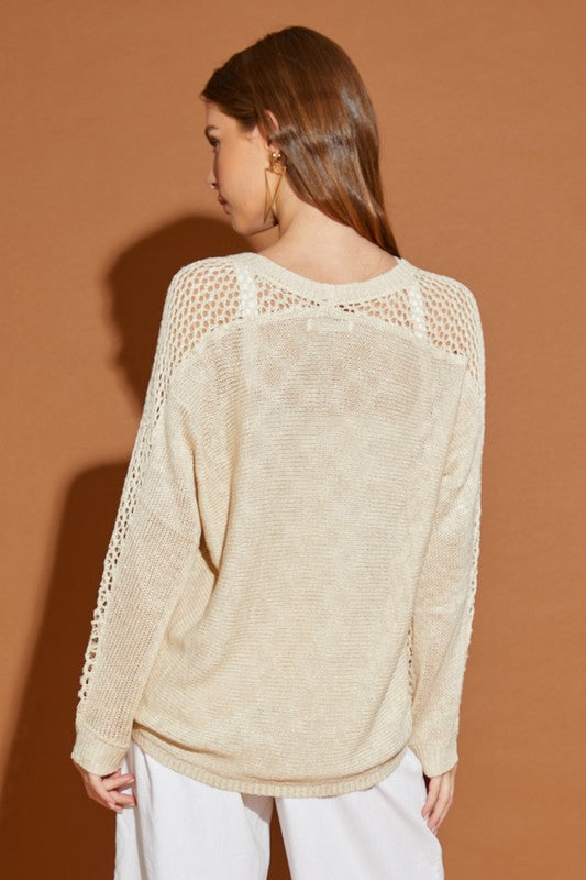 HOLLOW DETAIL CARDIGAN SWEATER - Oh So Boujie