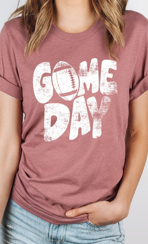 Distressed Game Day Graphic Tee - Oh So Boujie