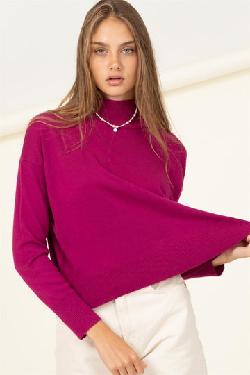 WARM PERSONALITY HIGH-NECKLINE SWEATER