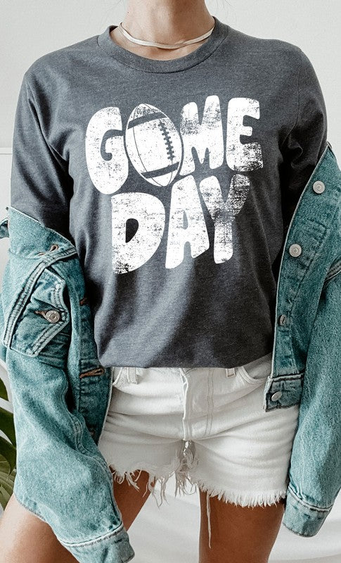 Distressed Game Day Graphic Tee - Oh So Boujie