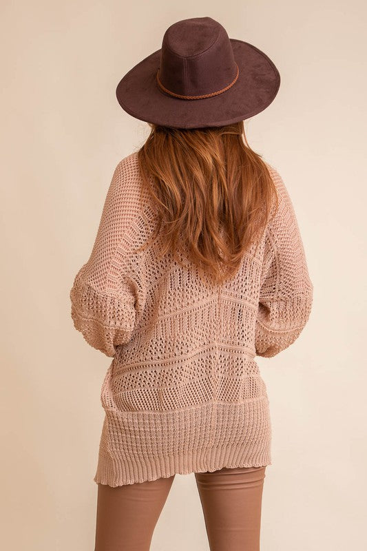 Knit Netted Cardigan - Oh So Boujie