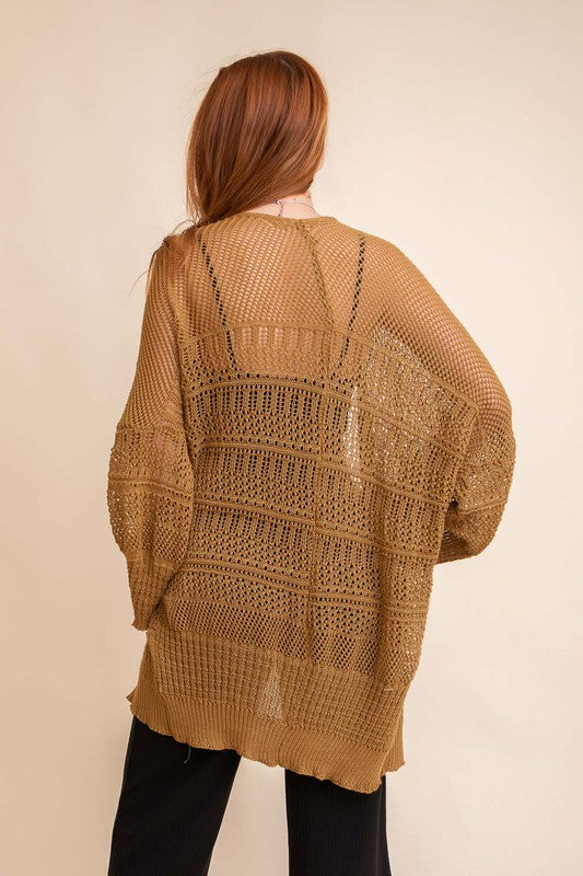 Knit Netted Cardigan - Oh So Boujie