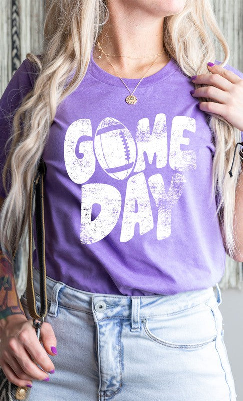 Distressed Game Day Graphic Tee - Oh So Boujie