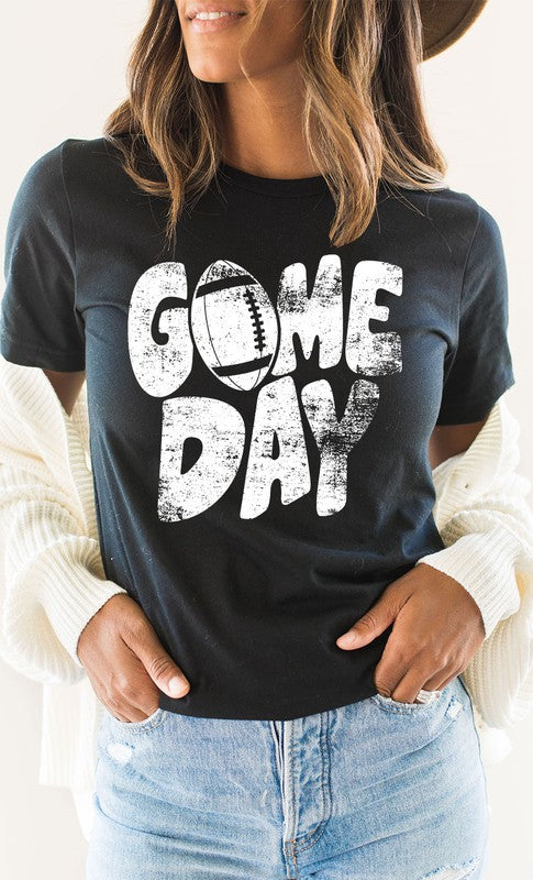 Distressed Game Day Graphic Tee - Oh So Boujie