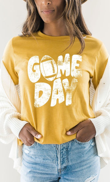 Distressed Game Day Graphic Tee - Oh So Boujie