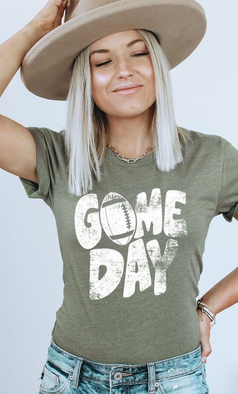 Distressed Game Day Graphic Tee - Oh So Boujie